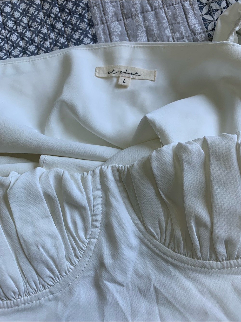 White Crop Milkmaid Peasant Puff-Sleeve Top